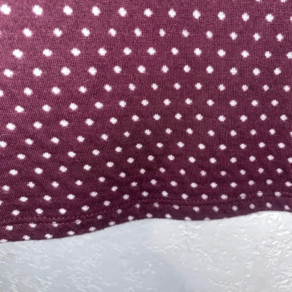 Harper Canyon Maroon Polka Dot Sweater Dress